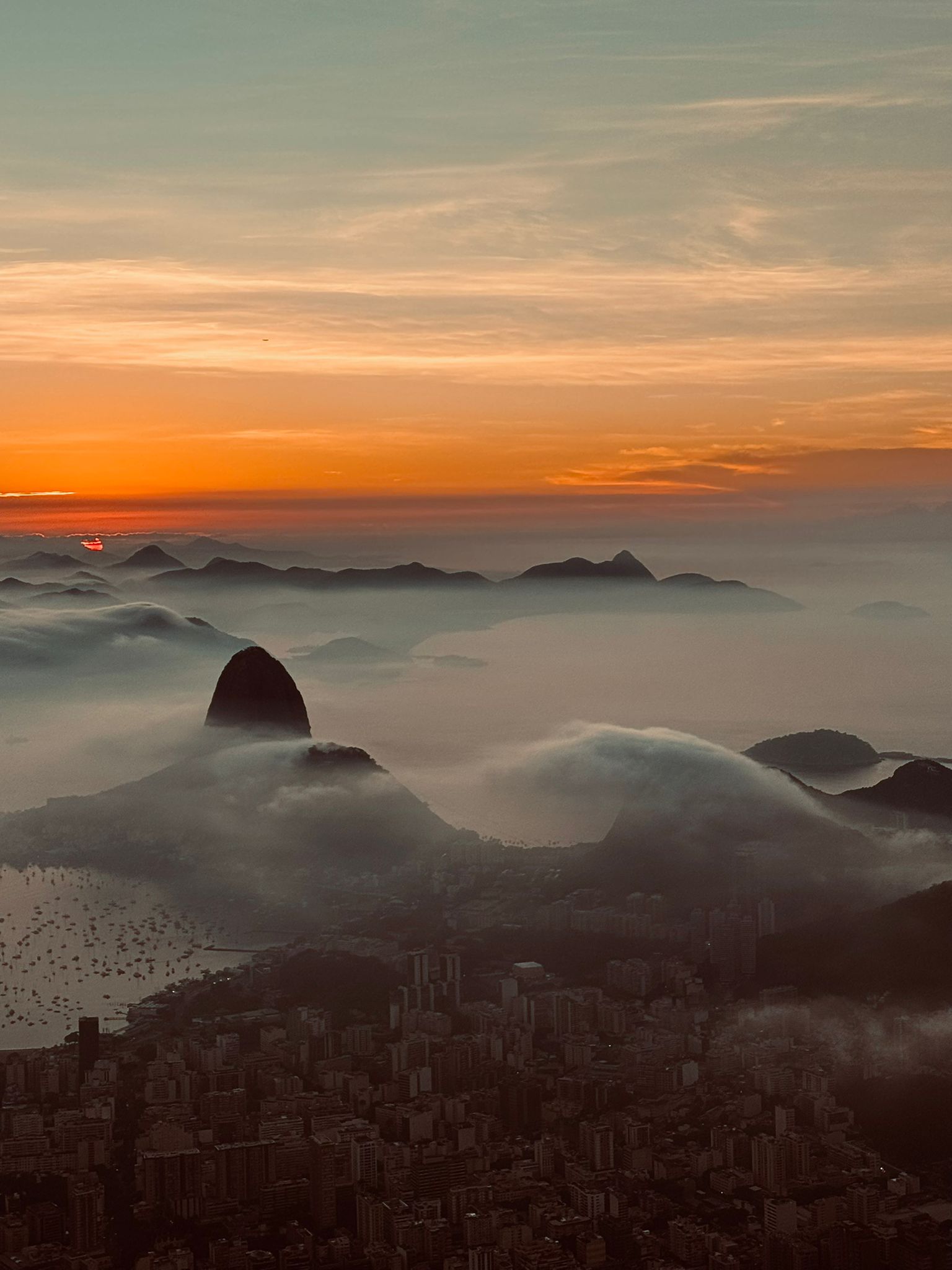 Rio de Janeiro vista panorâmica ao entardecer