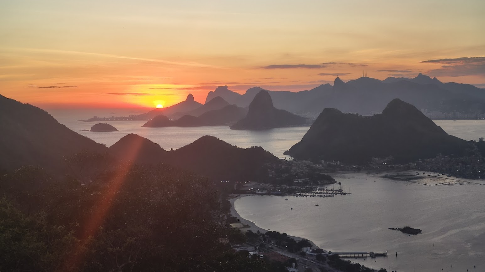Pôr do sol no Parque da Cidade