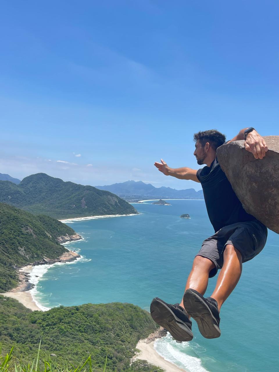 Ilusão de ótica no penhasco